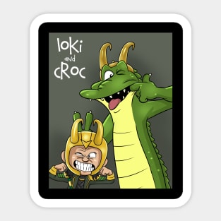 Loki and Croc Sticker